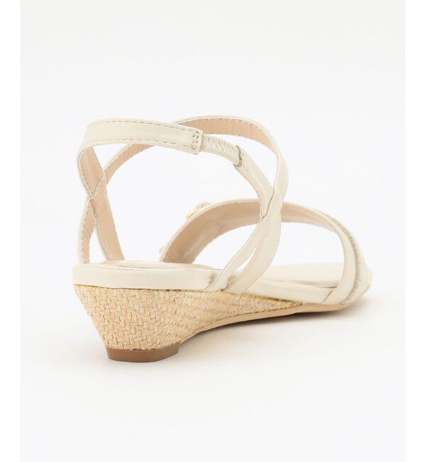 ANY SIS「【23.0~24.5cm】リネン調ベルトプチウエッジ サンダル」|サンダル|