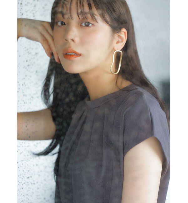 ANY SIS「【UVカット・接触冷感・撥水・汗ジミ防止】プレーティングジャージー フレンチスリーブ カットソー」|Tシャツ・カットソー|