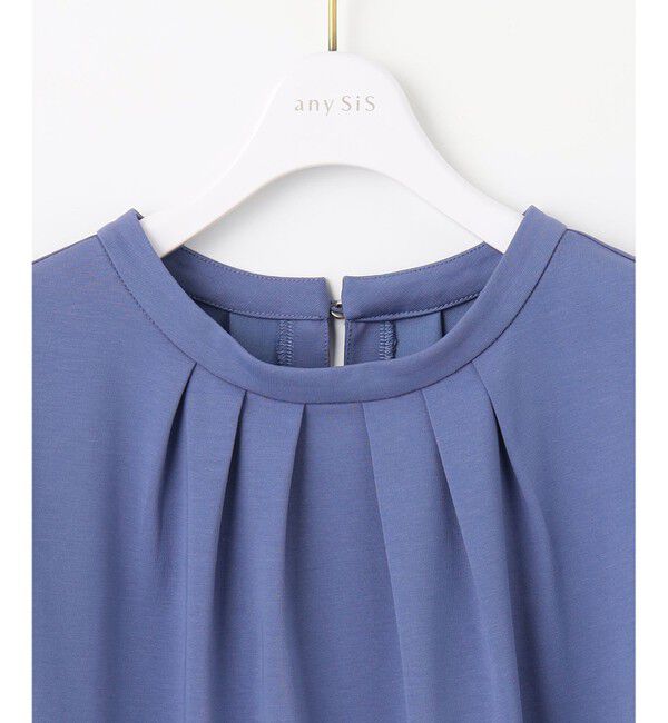 ANY SIS「【UVカット・接触冷感・撥水・汗ジミ防止】プレーティングジャージー フレンチスリーブ カットソー」|Tシャツ・カットソー|