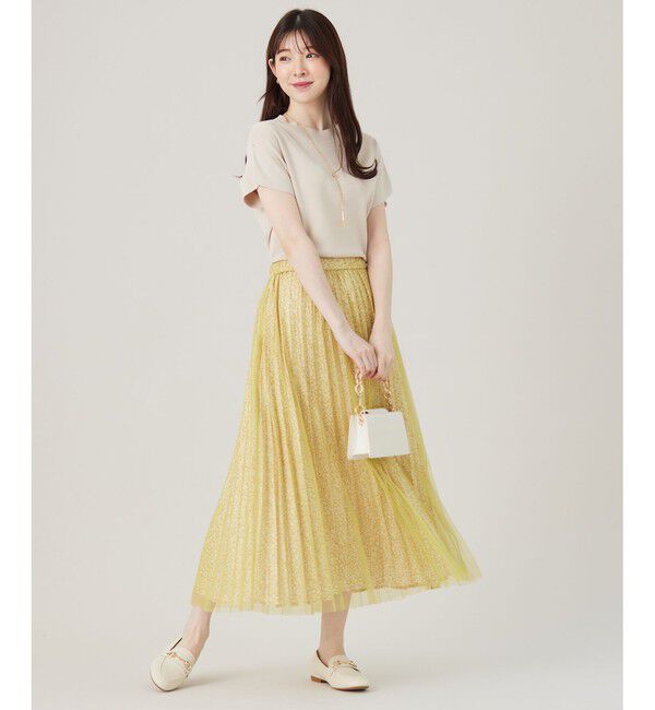 any SiS「【洗える】チュールレイヤードプリーツ スカート」|スカート|