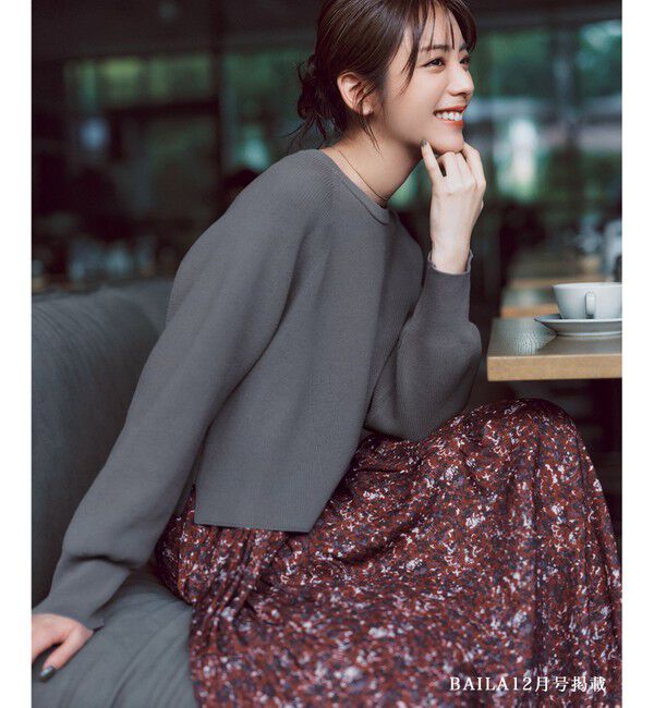 ANY SIS「【BAILA12月号掲載・貴島明日香さんコラボ】ニットレイヤード シャツ ツインセット」|ニット・セーター|