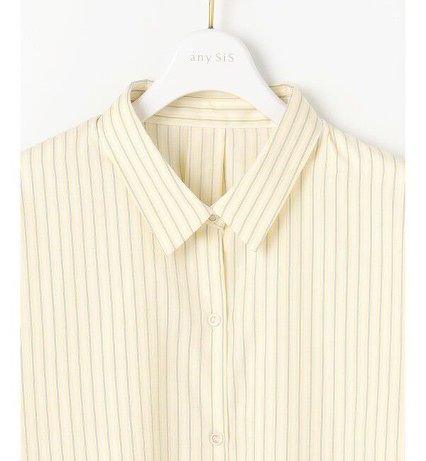 ANY SIS「【BAILA12月号掲載・貴島明日香さんコラボ】ニットレイヤード シャツ ツインセット」|ニット・セーター|