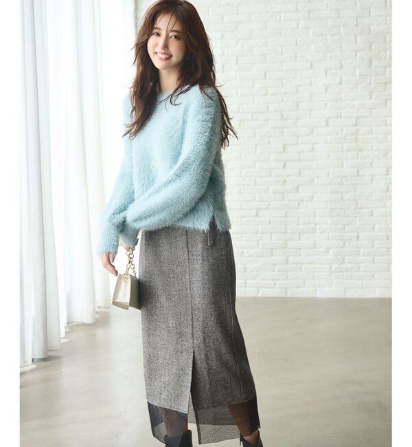 any SiS「シアーコンビヘリンボーン スカート」|スカート|