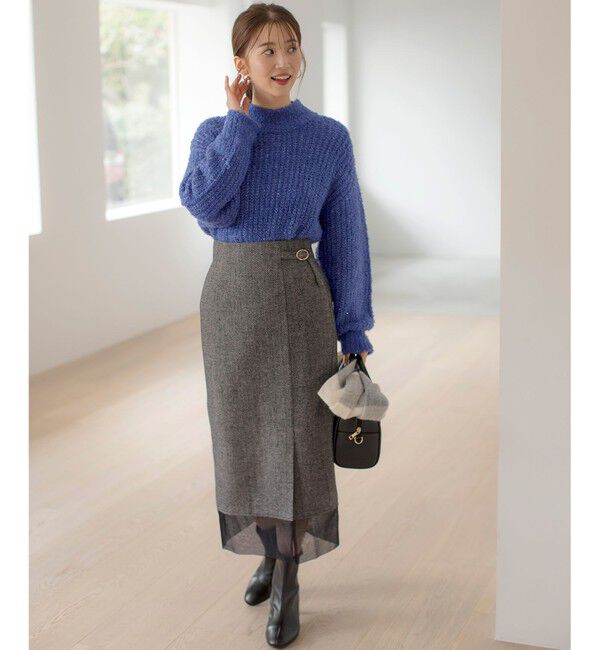 any SiS「シアーコンビヘリンボーン スカート」|スカート|