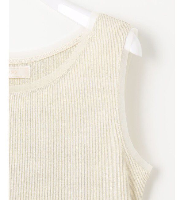 ANY SIS「【洗える】チュールコンビラメ タンクトップ」|タンクトップ|