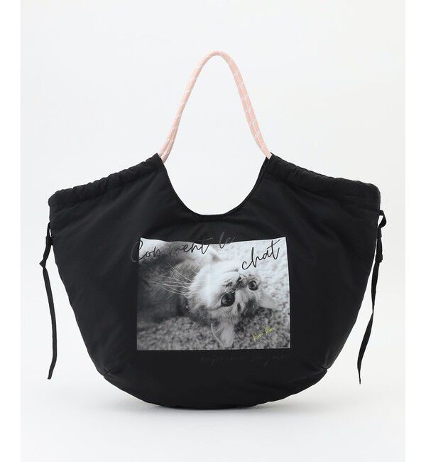 any SiS「【貴島明日香さんコラボ】キャットラウンド トートバッグ」|トートバッグ|ブラック