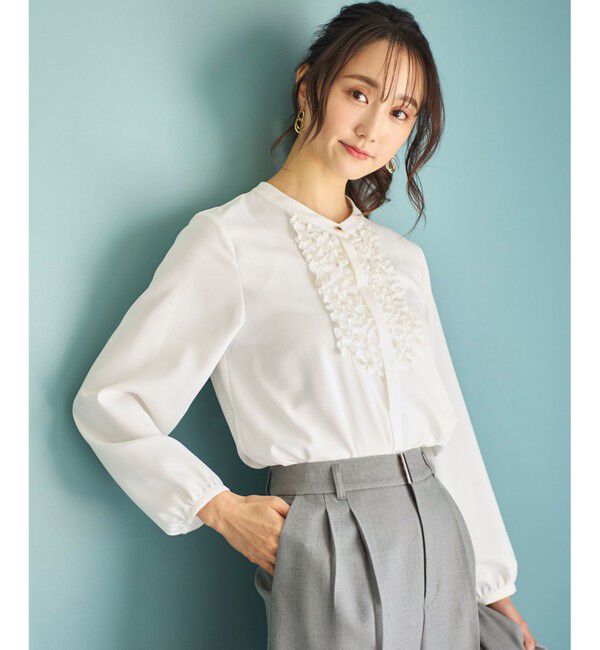 ANY SIS「【洗える】フリルディテール ブラウス」|シャツ・ブラウス|