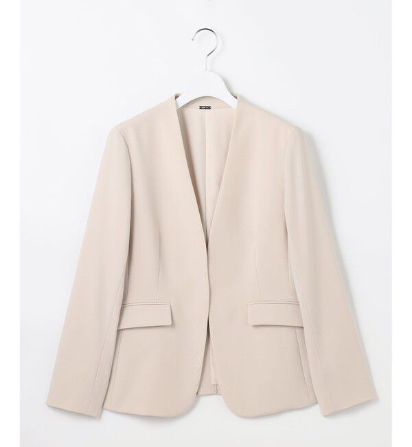 ANY SIS「セレモニーダブルクロス カラーレス ジャケット」|ノーカラージャケット|