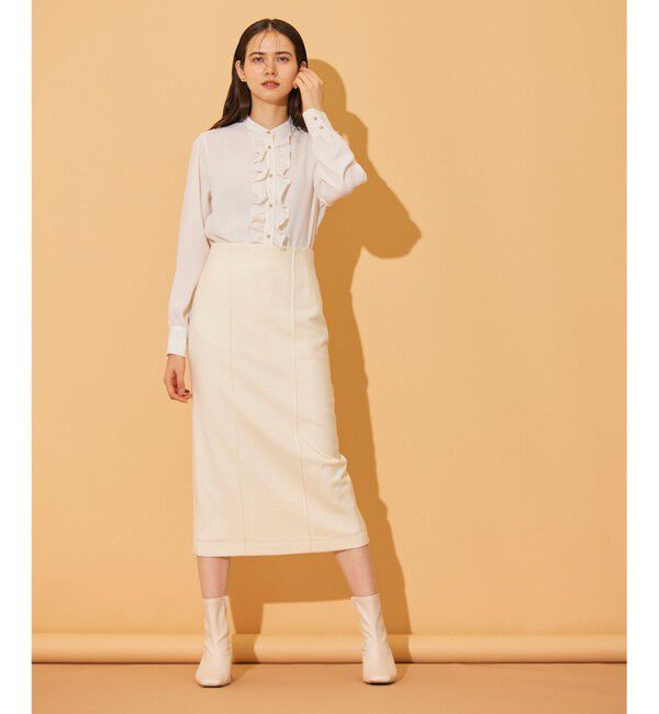 BEIGE,「【WEB限定】STOW / フリルブラウス」|シャツ・ブラウス|