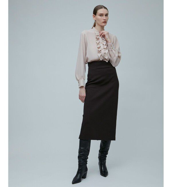 BEIGE,「【WEB限定】STOW / フリルブラウス」|シャツ・ブラウス|