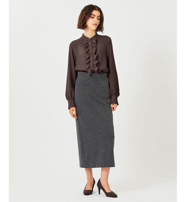 BEIGE,「【WEB限定】STOW / フリルブラウス」|シャツ・ブラウス|