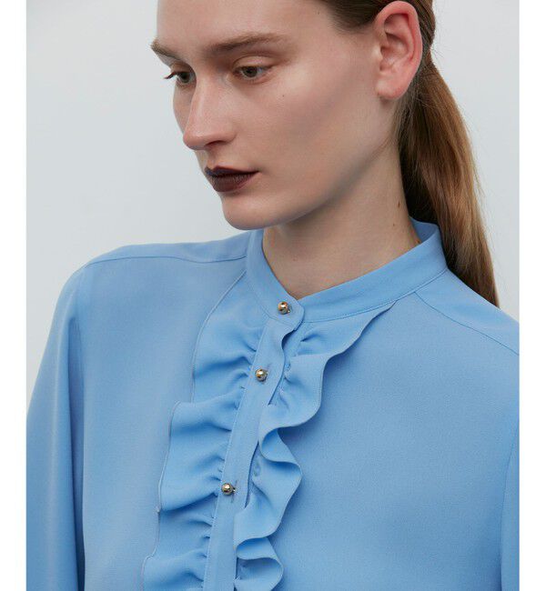 BEIGE,「【WEB限定】STOW / フリルブラウス」|シャツ・ブラウス|