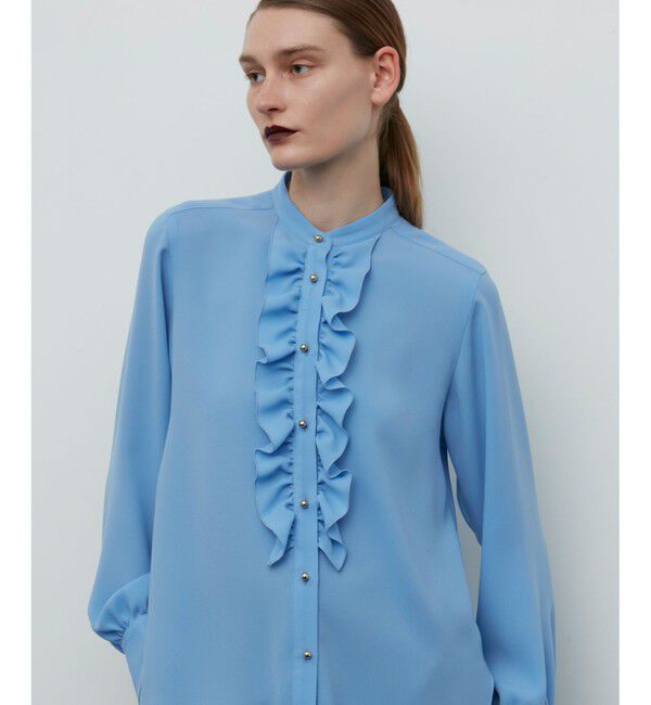 BEIGE,「【WEB限定】STOW / フリルブラウス」|シャツ・ブラウス|