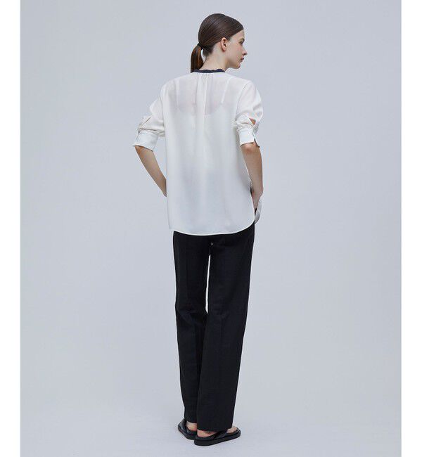 BEIGE,「SIBYLLE /  配色カラーパフスリーブブラウス」|シャツ・ブラウス|