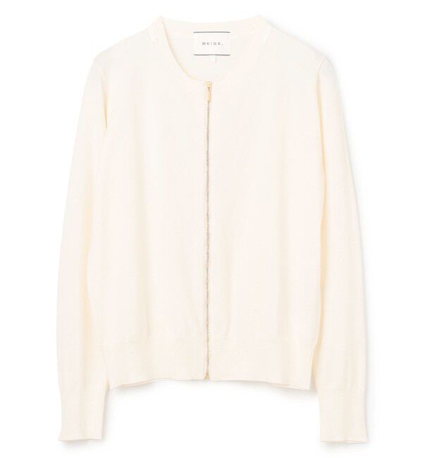 BEIGE,「NADIA / ジップアップカーディガン」|カーディガン|