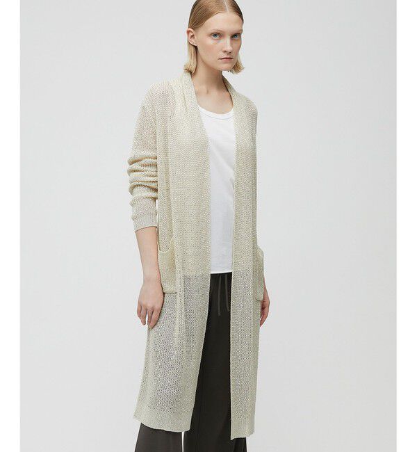 BEIGE,「OPTICAL / ロングカーディガン」|カーディガン|Ecru