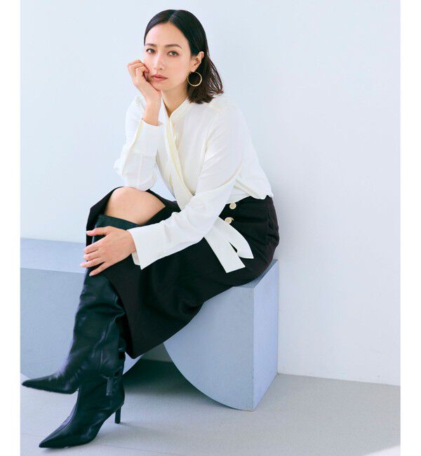 BEIGE,「FERSEN / フロントボタンIラインスカート」|スカート|Brown