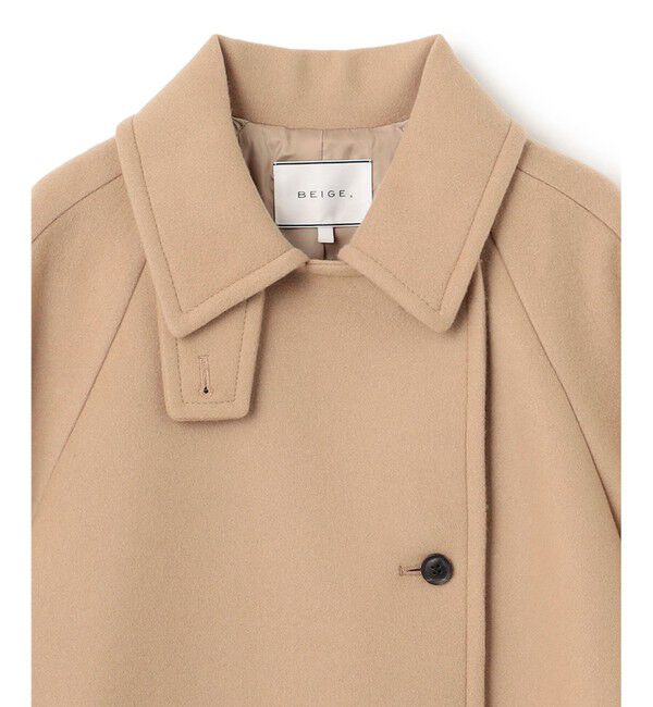 BEIGE,「GABELLE / ミドル丈スタンドカラーウールコート」|ステンカラーコート|