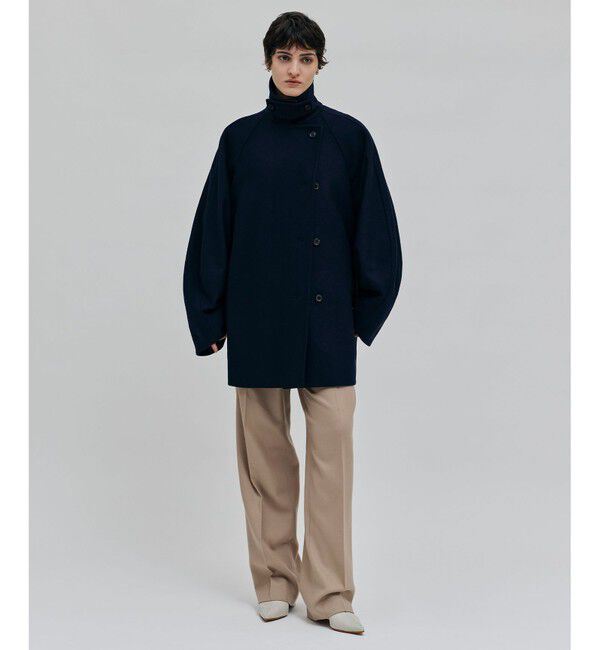 BEIGE,「GABELLE / ミドル丈スタンドカラーウールコート」|ステンカラーコート|