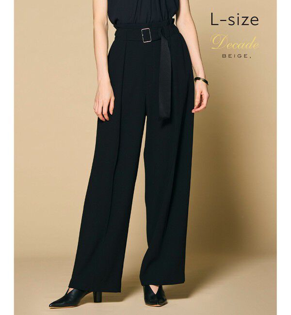 BEIGE,「【洗える・L-size】CINDY / ワイドパンツ」|その他|Black