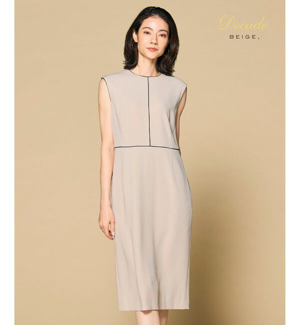 BEIGE,「CINDY / クルーネックドレス」|ワンピース|Sand x Black