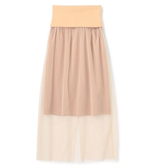 BEIGE,「【洗える】TAMARIX / ストレッチチュールIラインスカート」|スカート|
