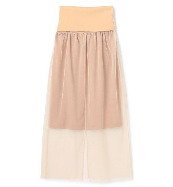 BEIGE,「【洗える】TAMARIX / ストレッチチュールIラインスカート」|スカート|