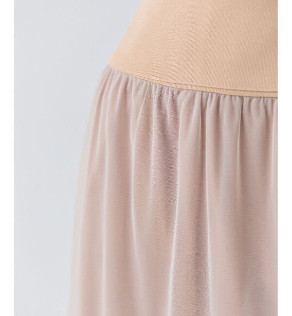 BEIGE,「【洗える】TAMARIX / ストレッチチュールIラインスカート」|スカート|