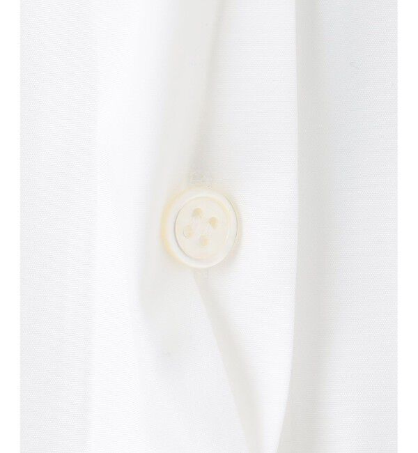 BEIGE,「【洗える】MAGNOLIA / ゴールド釦コットンショート丈ブラウス」|シャツ・ブラウス|