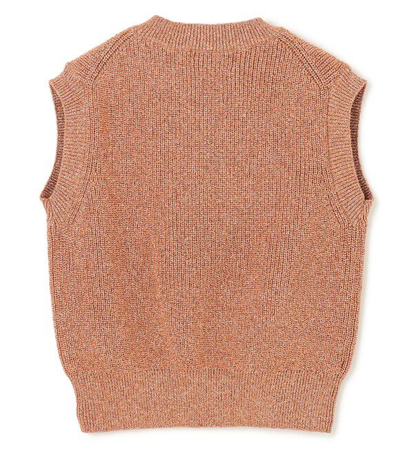 BEIGE,「【洗える・eclat 5月号掲載】VANDA / ラメ入りVネックノースリーブニット」|ニット・セーター|