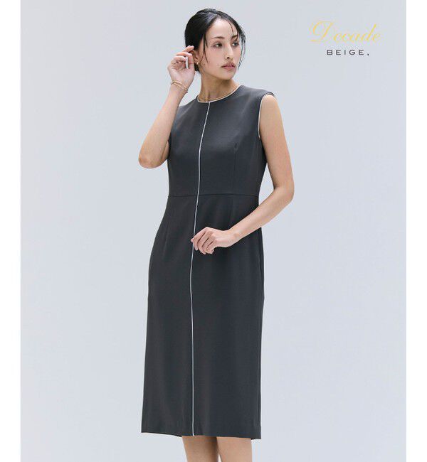 BEIGE,「【洗える】CINDY / クルーネックノースリーブワンピース」|ワンピース|C.Gray x White