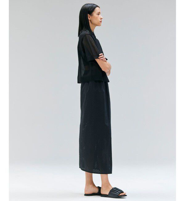 BEIGE,「【洗える・Oggi10月号掲載】MILANO / リネン混シアーポロカラーニット」|ニット・セーター|