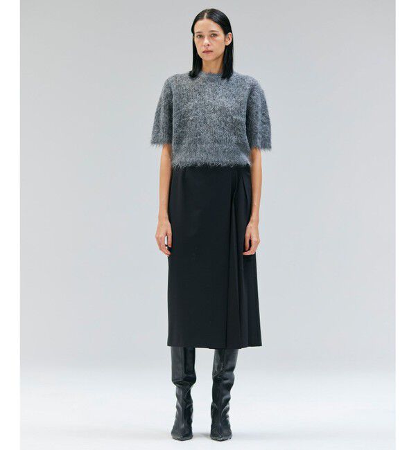 BEIGE,「【セットアップ対応・洗える・BAILA 11月号掲載】ZEPHYR / ウールライクアシンメトリープリーツスカート」|スカート|