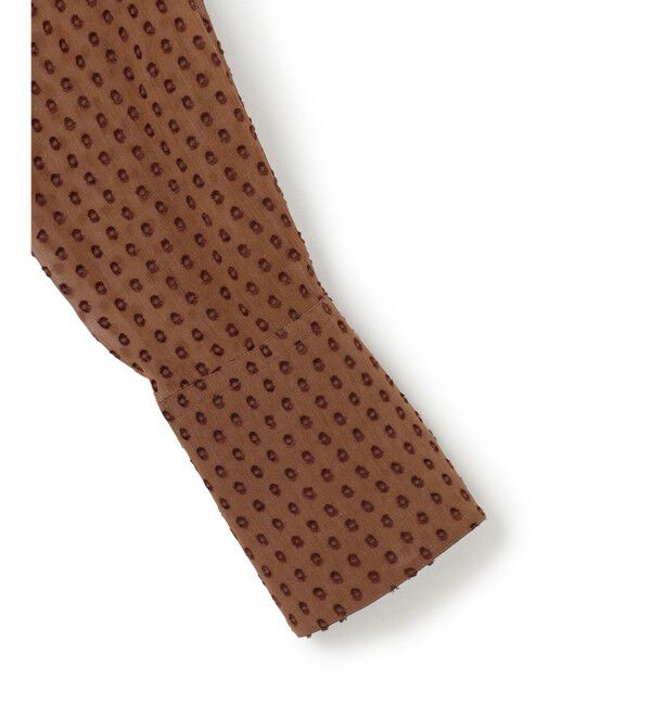 BEIGE,「CALLERRY / シルク混ドットラッフルブラウス」|シャツ・ブラウス|