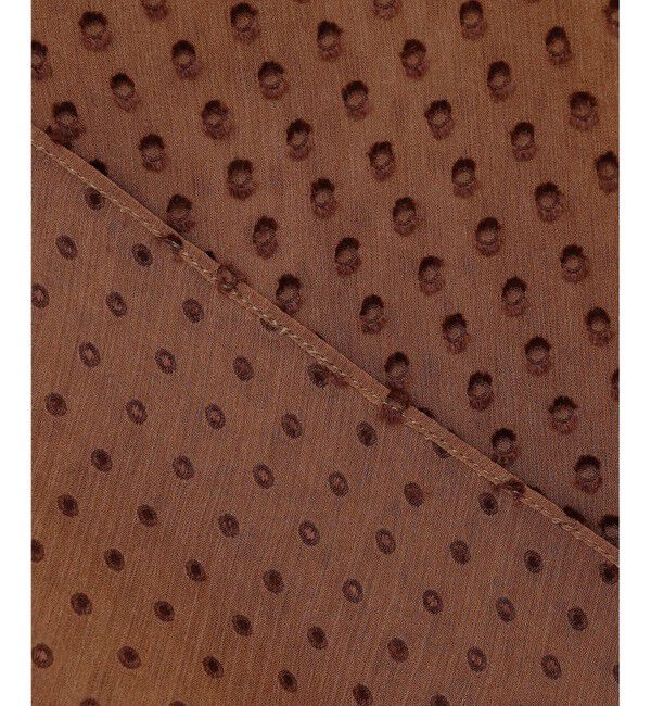 BEIGE,「CALLERRY / シルク混ドットラッフルブラウス」|シャツ・ブラウス|