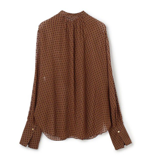 BEIGE,「CALLERRY / シルク混ドットラッフルブラウス」|シャツ・ブラウス|