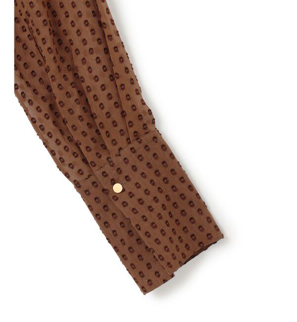 BEIGE,「CALLERRY / シルク混ドットラッフルブラウス」|シャツ・ブラウス|