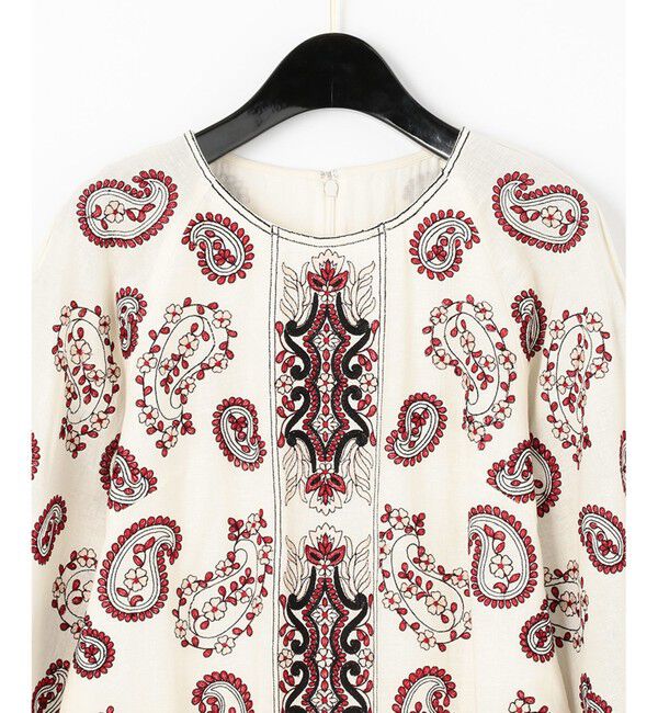  「ペイズリー刺繍ミニワンピース」|ワンピース|