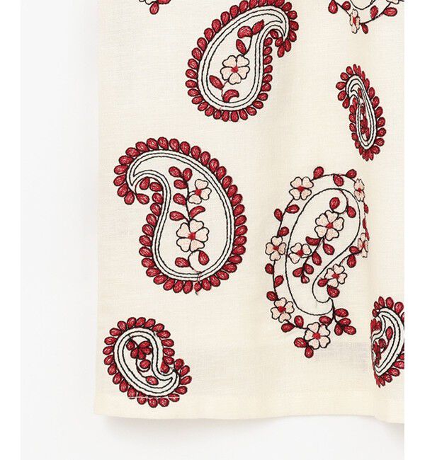  「ペイズリー刺繍ミニワンピース」|ワンピース|