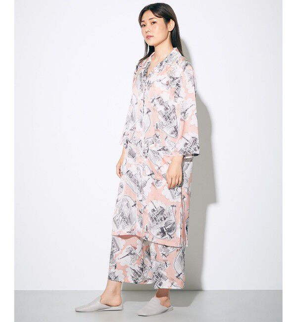  「【LIFE STYLE WEAR】サテンプリント setup」|ルームウェア|