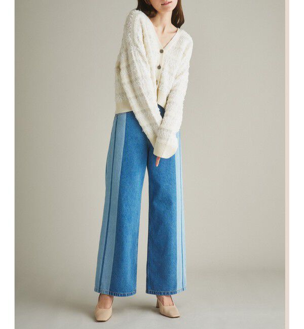  「ツイーディーVニットカーディガン」|カーディガン|