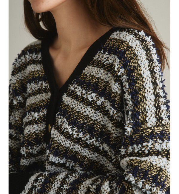  「ツイーディーVニットカーディガン」|カーディガン|