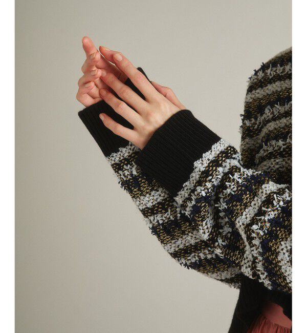  「ツイーディーVニットカーディガン」|カーディガン|