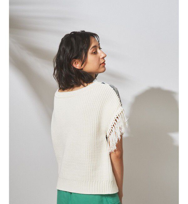 GRACE CONTINENTAL「フリンジルーズニットトップ」|ニット・セーター|