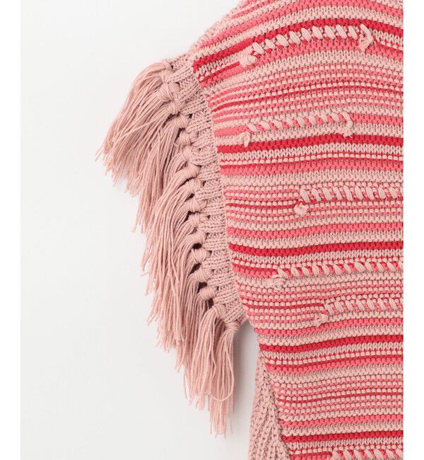 GRACE CONTINENTAL「フリンジルーズニットトップ」|ニット・セーター|