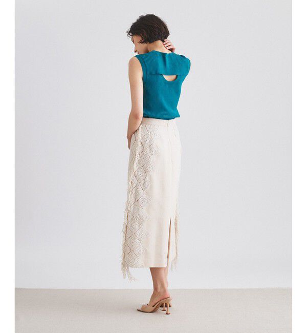 GRACE CONTINENTAL「サイドフリンジスカート」|スカート|