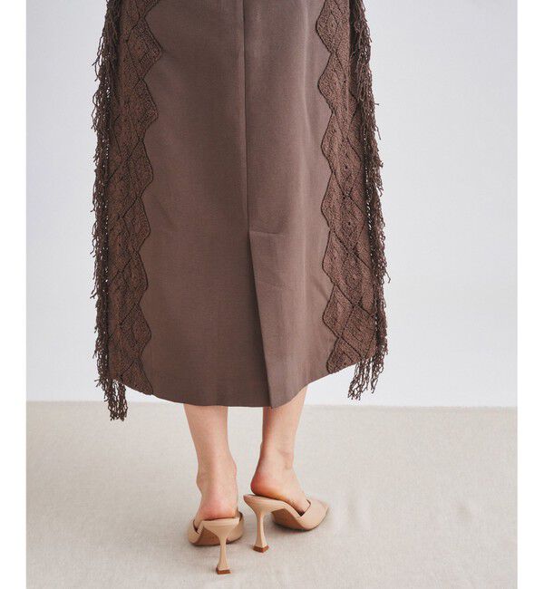 GRACE CONTINENTAL「サイドフリンジスカート」|スカート|