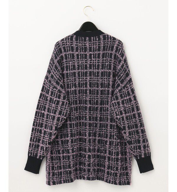  「ツイードミドルニットカーディガン」|カーディガン|