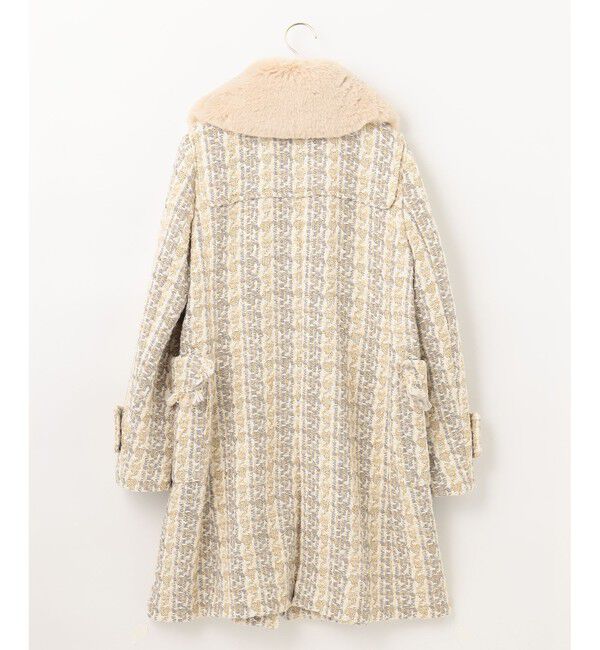  「ラメツイードコート」|ダッフルコート|