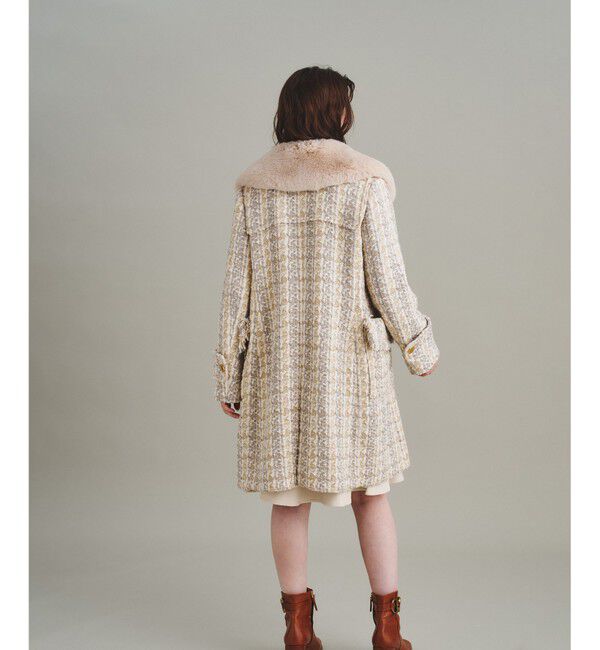  「ラメツイードコート」|ダッフルコート|